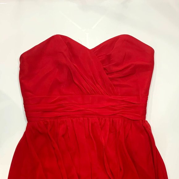 Red Strapless Sweetheart Neckline Short Dress - Picture 4 of 8